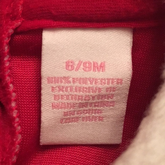 Baby Girl Red Velour Christmas Dress 6-9 Months - Picture 3 of 3